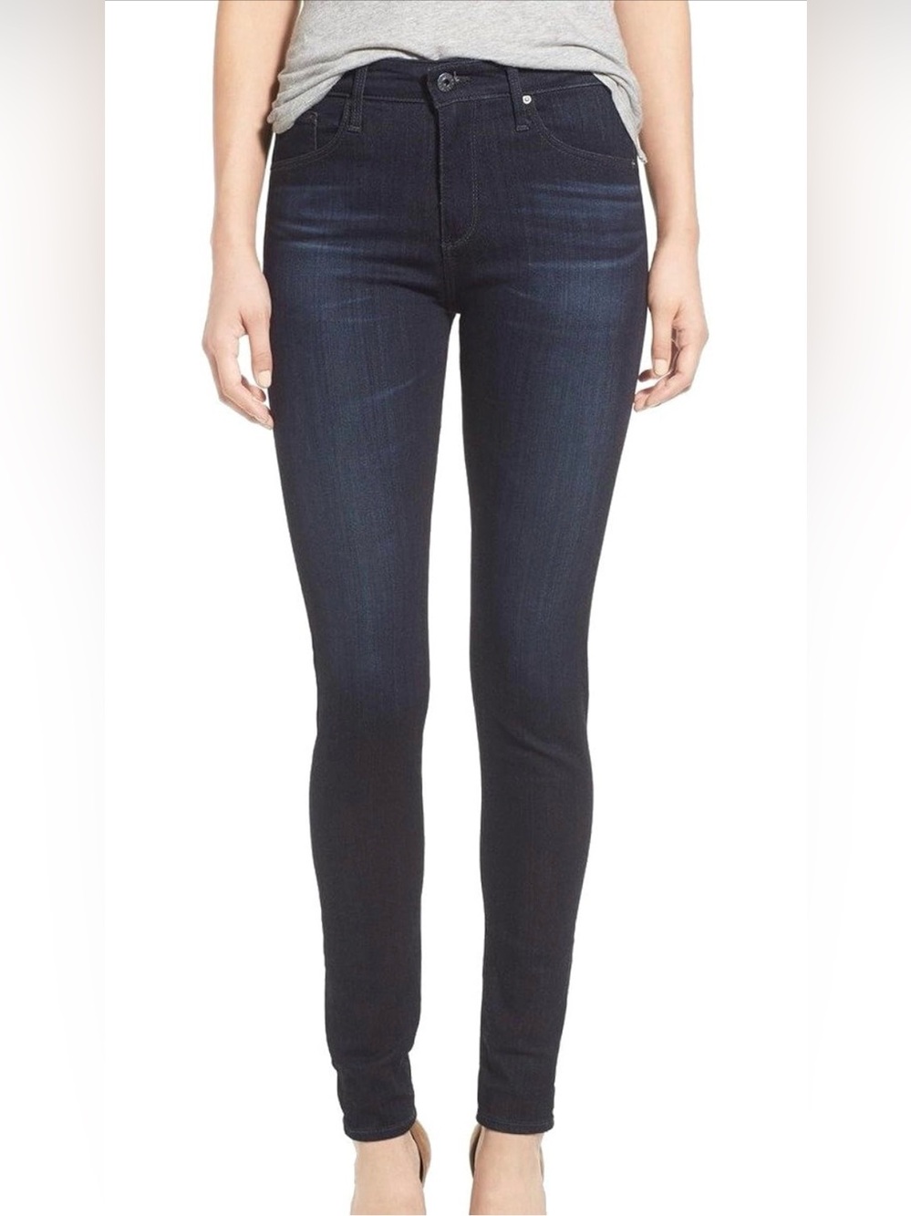 AG The Farrah Skinny High Rise Skinny Dark Navy Jeans Sz 26 (B7)